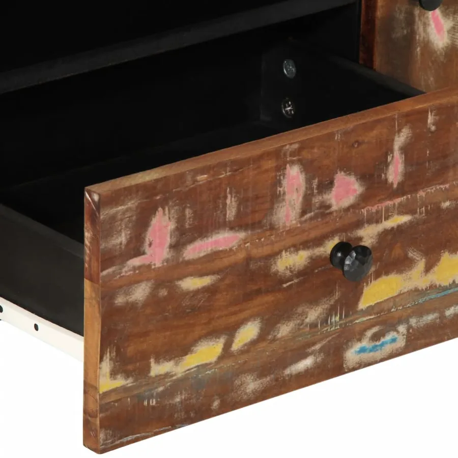 Meuble TV 105x33,5x46 cm bois de récupération et d'ingénierie - 6