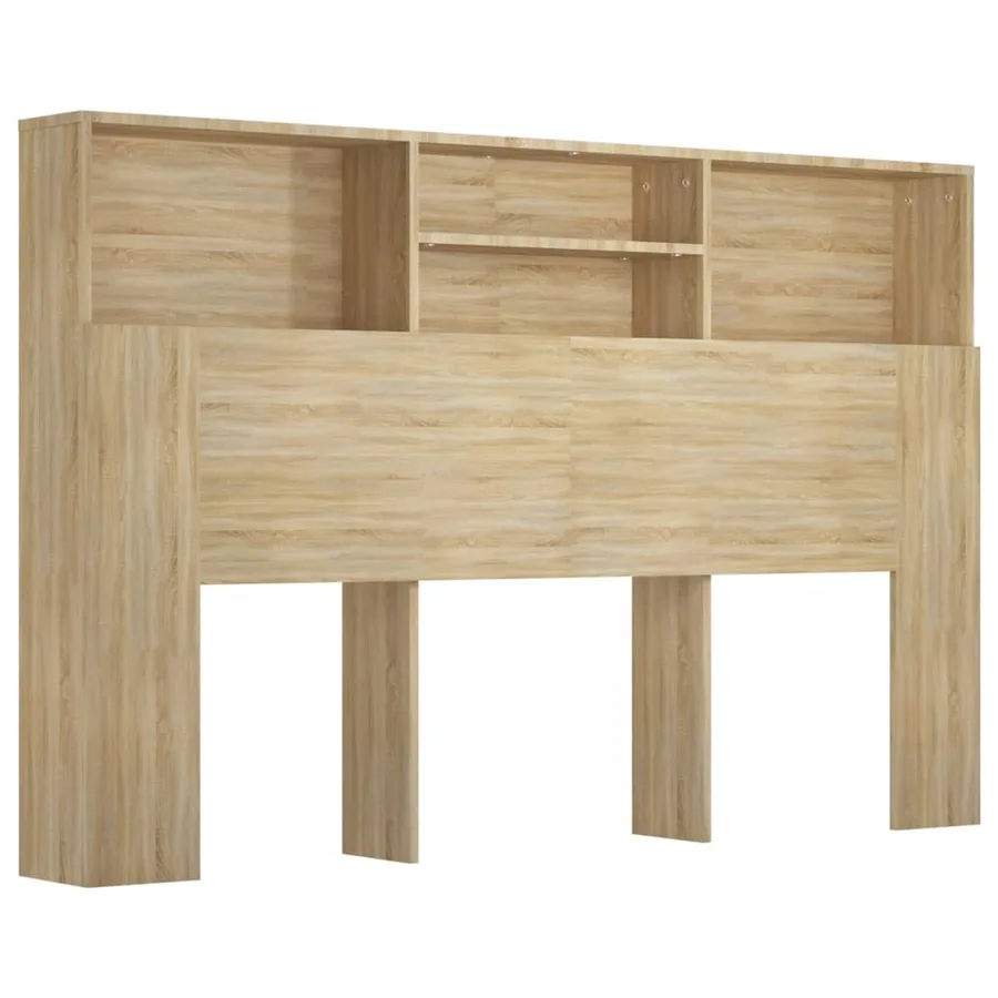 Armoire de tête de lit chêne sonoma 160x19x103,5 cm - 2