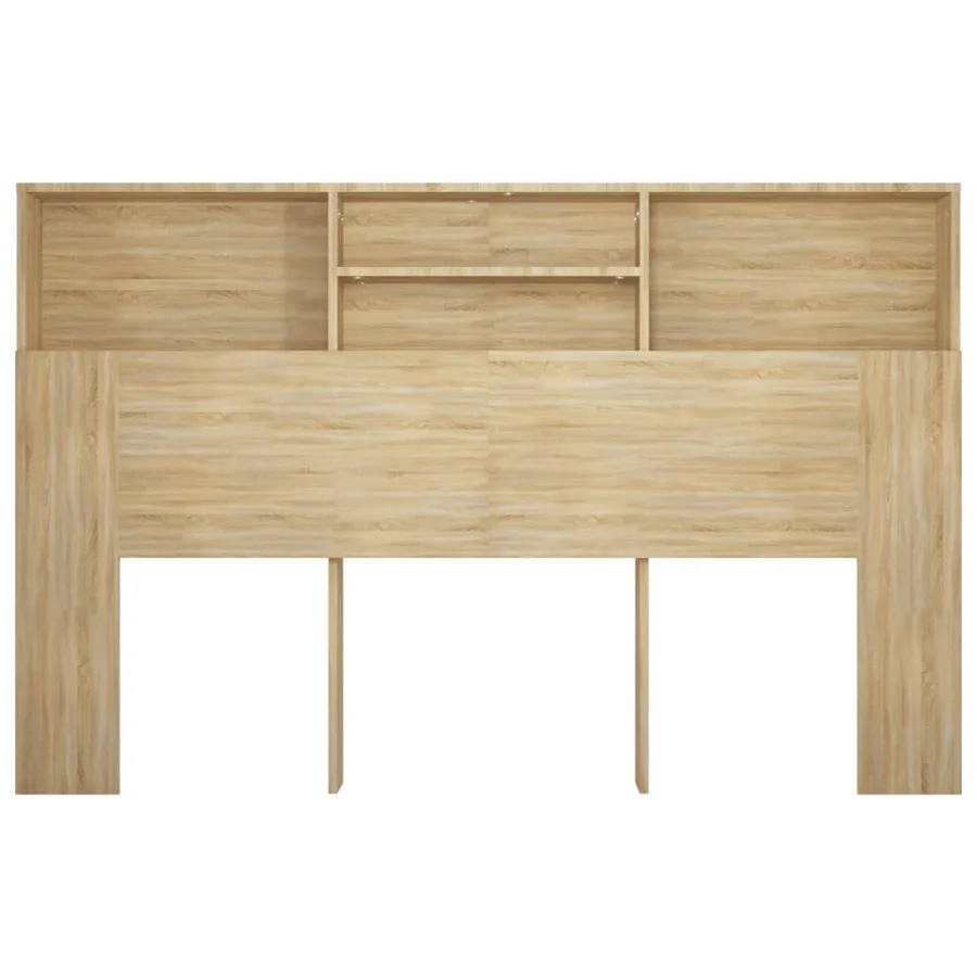 Armoire de tête de lit chêne sonoma 160x19x103,5 cm - 5