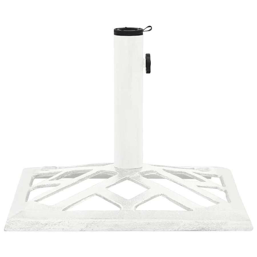 Socle de parasol Blanc 44x44x31 cm Fonte - 4