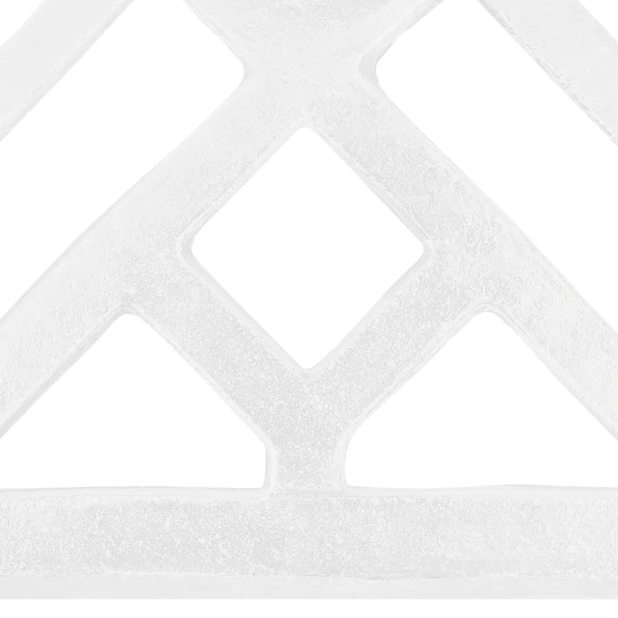 Socle de parasol Blanc 44x44x31 cm Fonte - 8