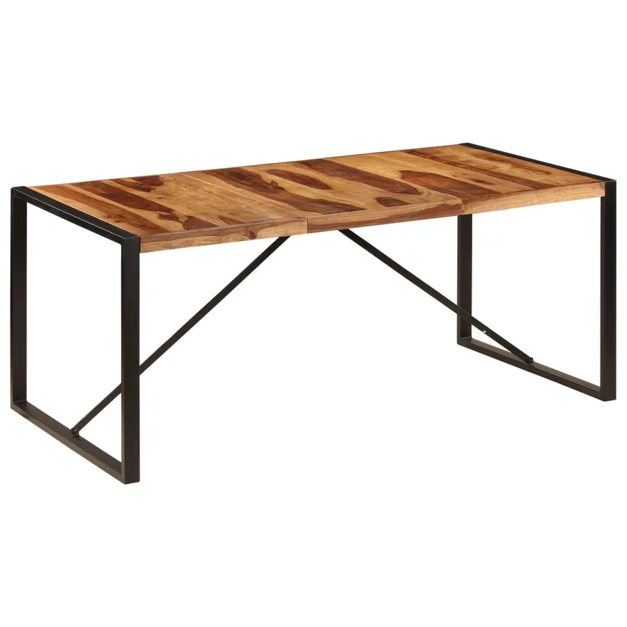 Table de salle à manger 180x90x75 cm Bois de Sesham solide - 7