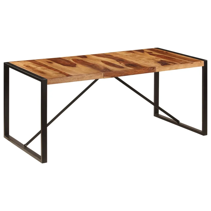 Table de salle à manger 180x90x75 cm Bois de Sesham solide - 8