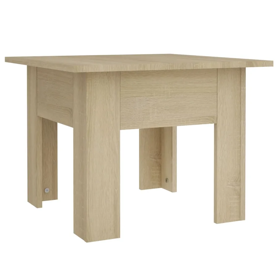 Table basse chêne sonoma 55x55x42 cm bois d'ingénierie - 2