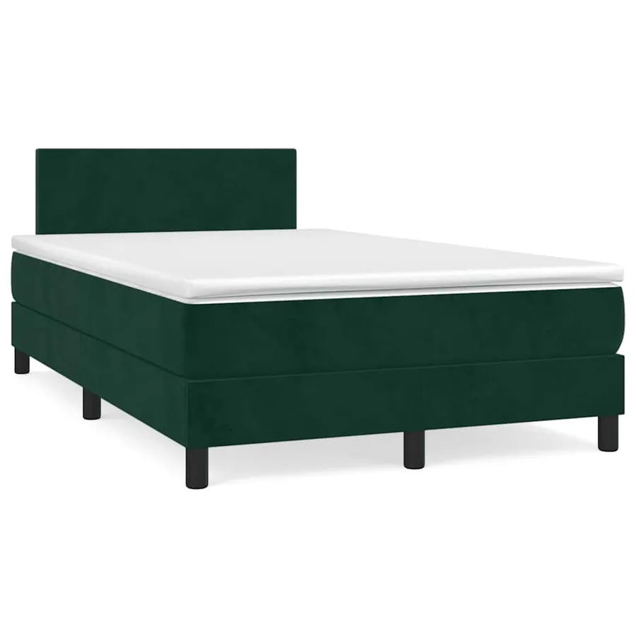 Sommier à lattes de lit et matelas Vert foncé 120x200cm Velours - 2