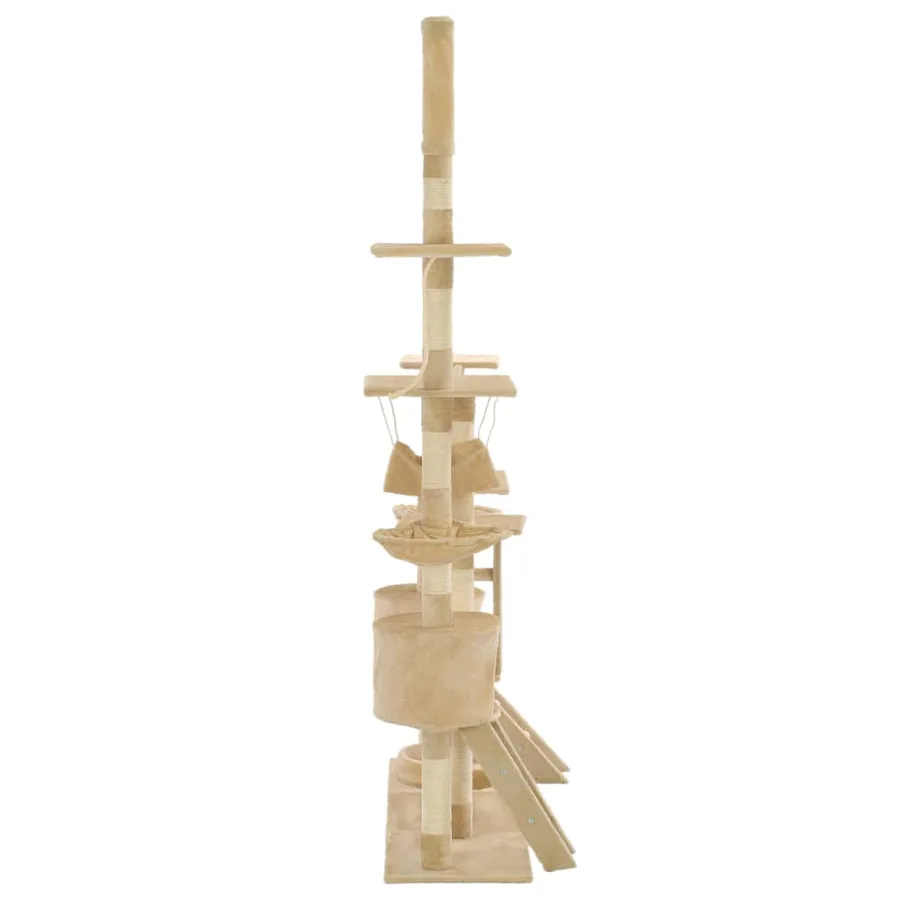 Arbre à chat avec griffoirs en sisal 230-250 cm Beige - 3