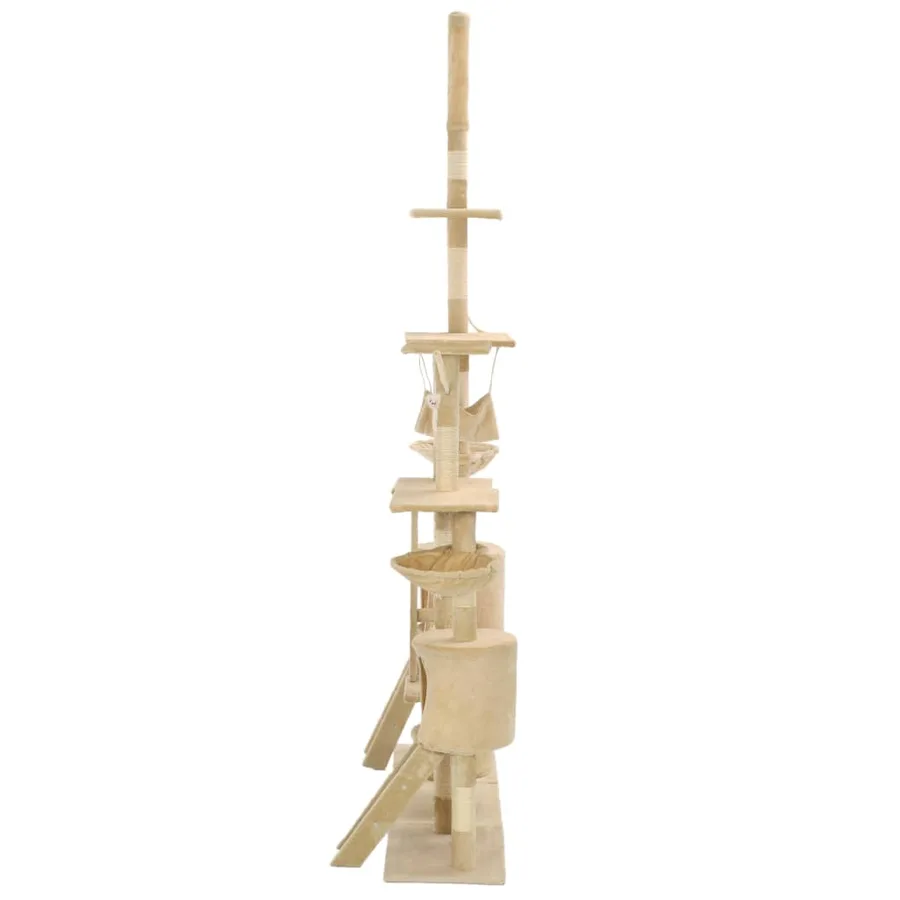 Arbre à chat avec griffoirs en sisal 230-250 cm Beige - 4