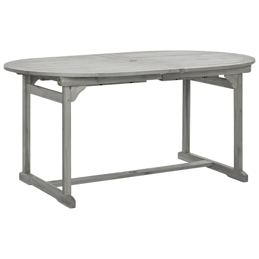 Table à dîner de jardin (160-240)x100x75cm Bois d'acacia massif - 3