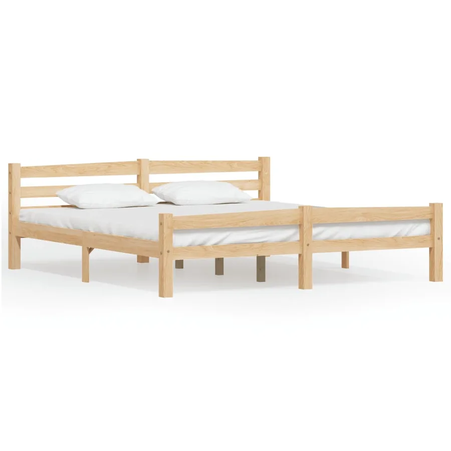 Cadre de lit sans matelas bois massif de pin 180x200 cm - 2