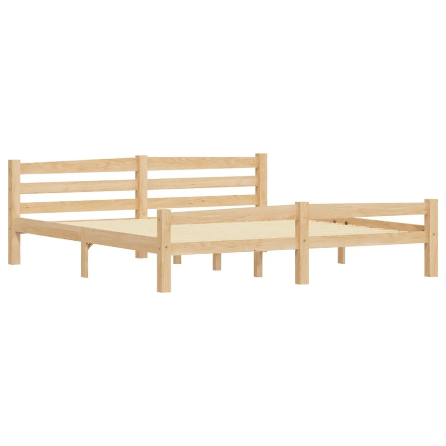 Cadre de lit sans matelas bois massif de pin 180x200 cm - 3