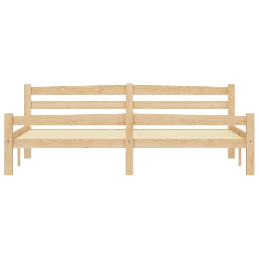 Cadre de lit sans matelas bois massif de pin 180x200 cm - 4