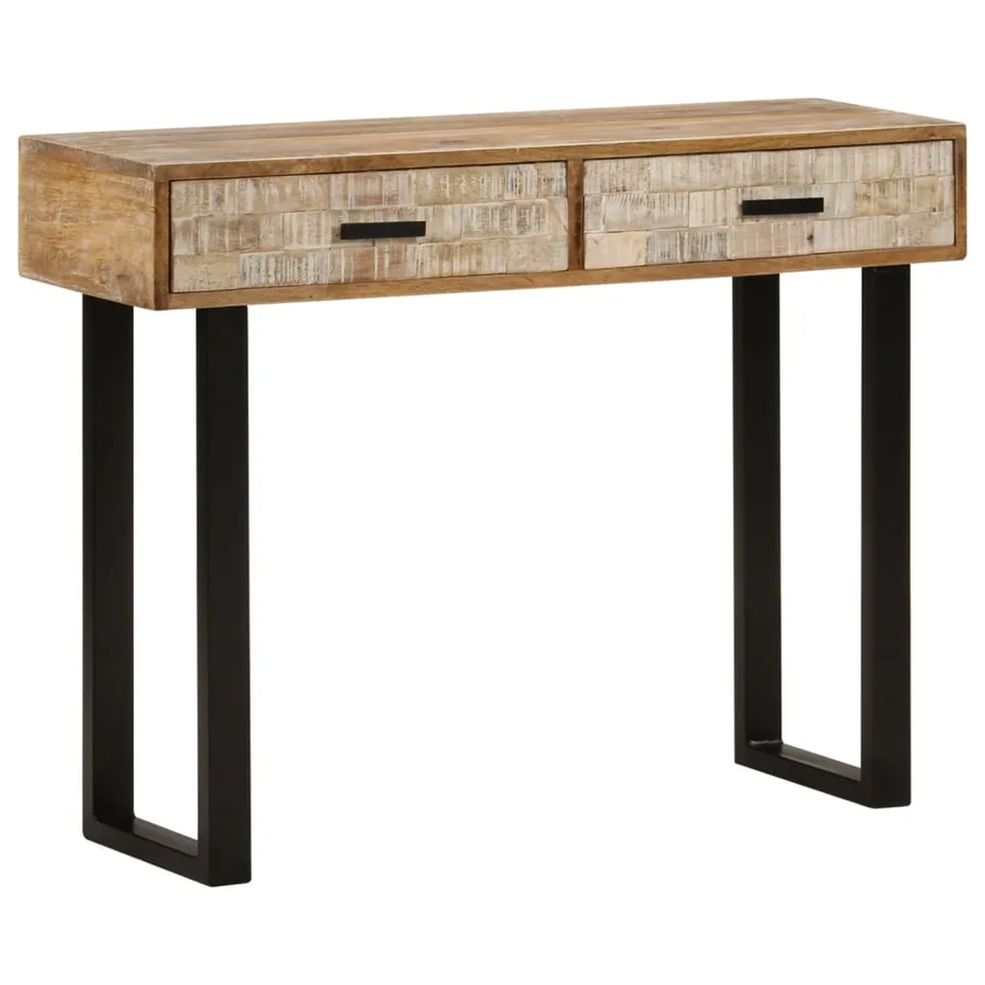 Table console 100x30x75 cm Bois de manguier massif - 11