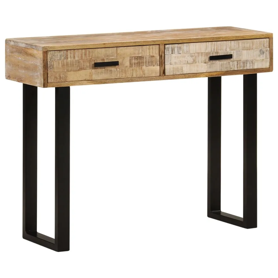 Table console 100x30x75 cm Bois de manguier massif - 12