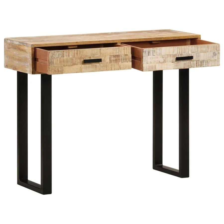 Table console 100x30x75 cm Bois de manguier massif - 5