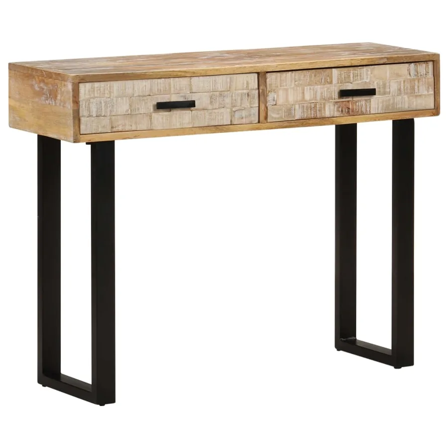 Table console 100x30x75 cm Bois de manguier massif - 9