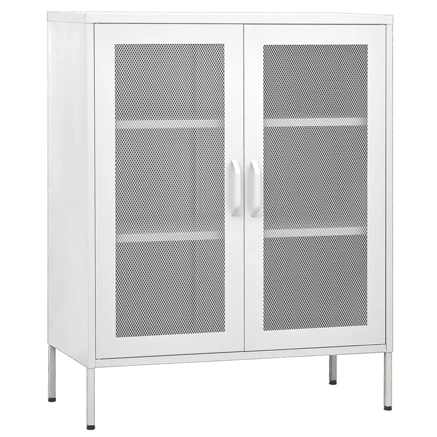 Armoire de rangement Blanc 80x35x101,5 cm Acier - 2