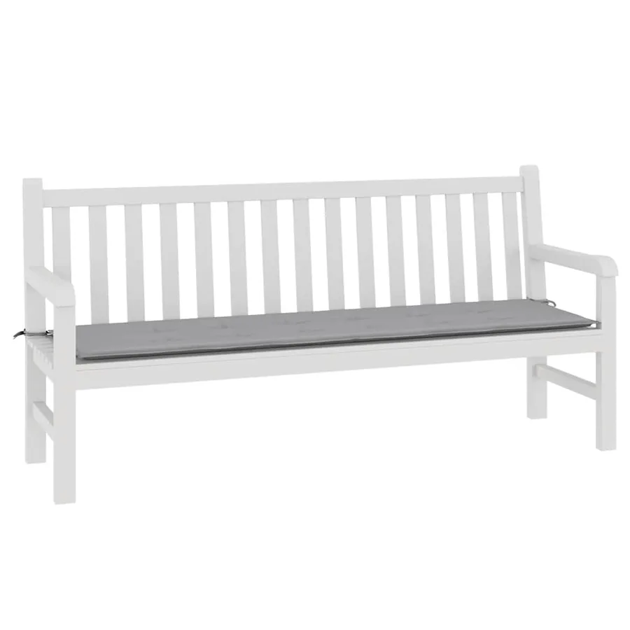Coussin de banc de jardin gris 180x50x3 cm tissu oxford - 3