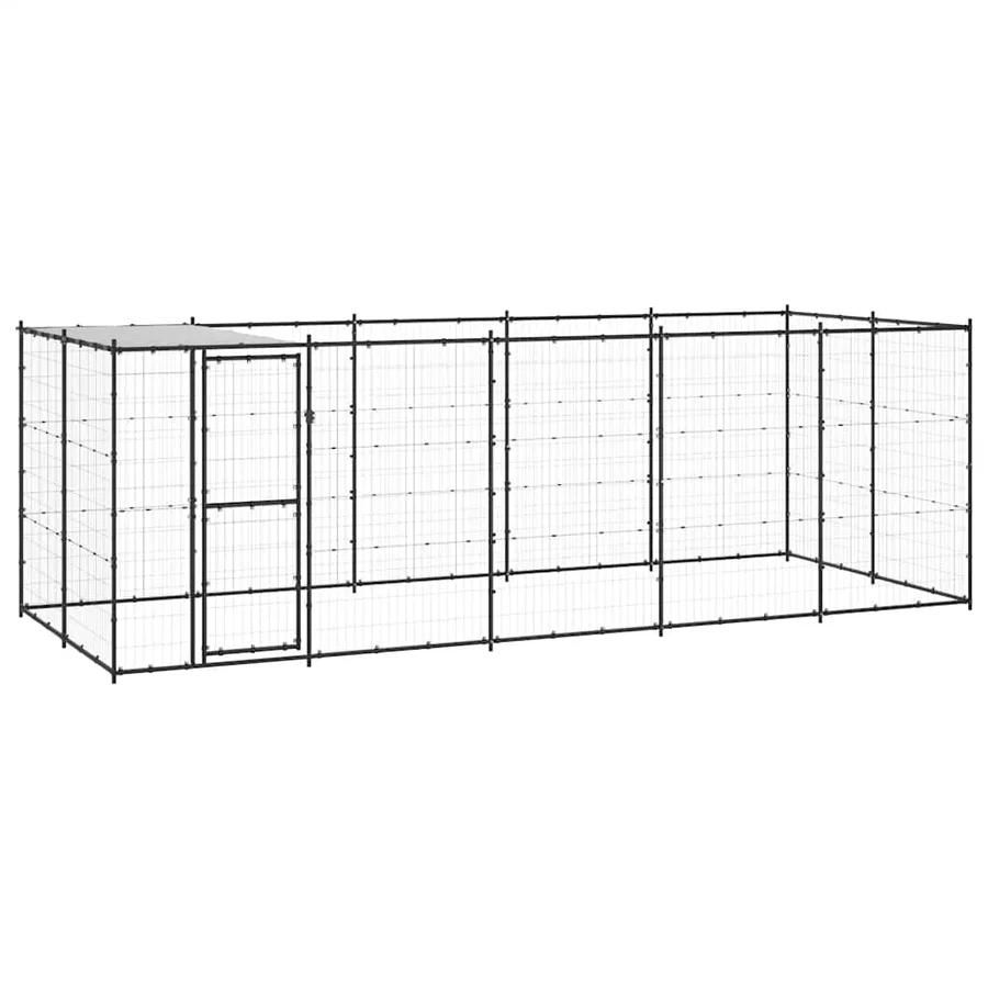 Chenil extérieur Acier avec toit 12,1 m² - 2