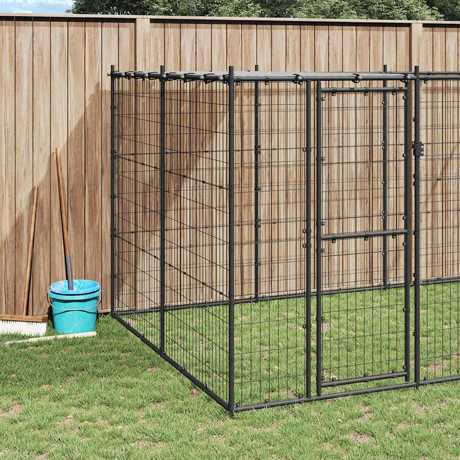 Chenil extérieur Acier avec toit 12,1 m² - 3