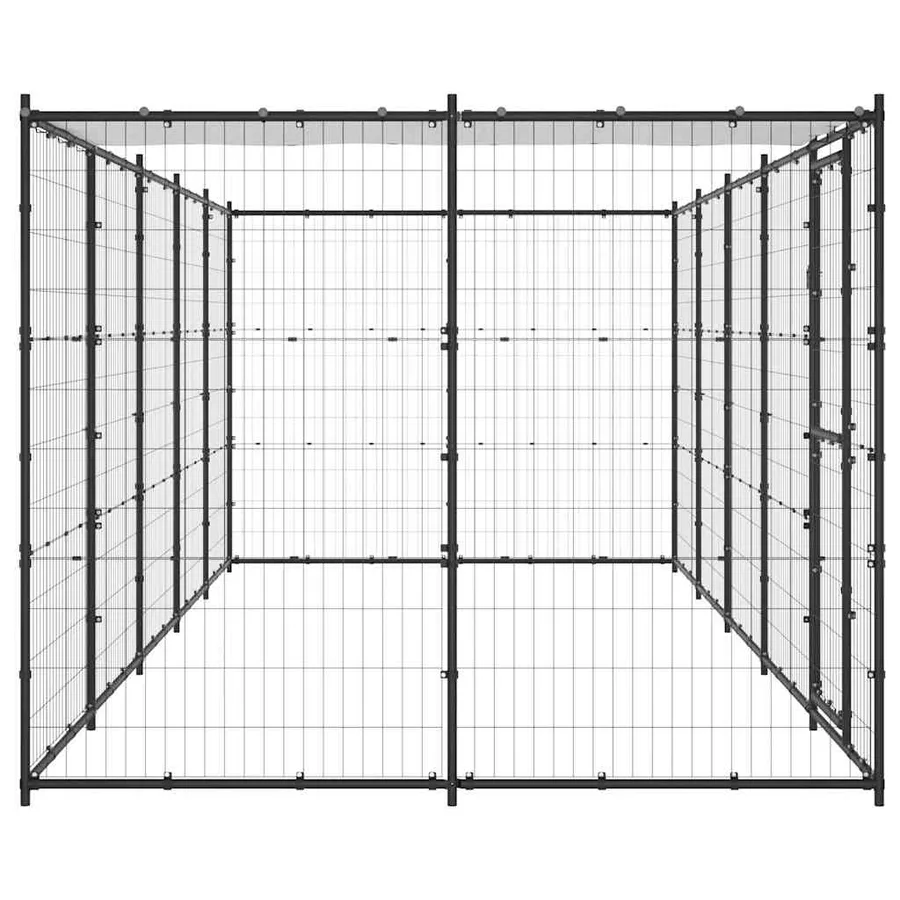 Chenil extérieur Acier avec toit 12,1 m² - 5