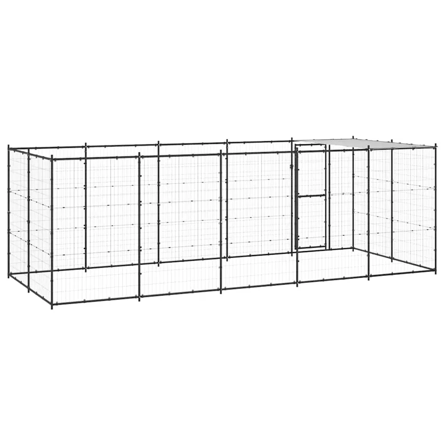 Chenil extérieur Acier avec toit 12,1 m² - 6