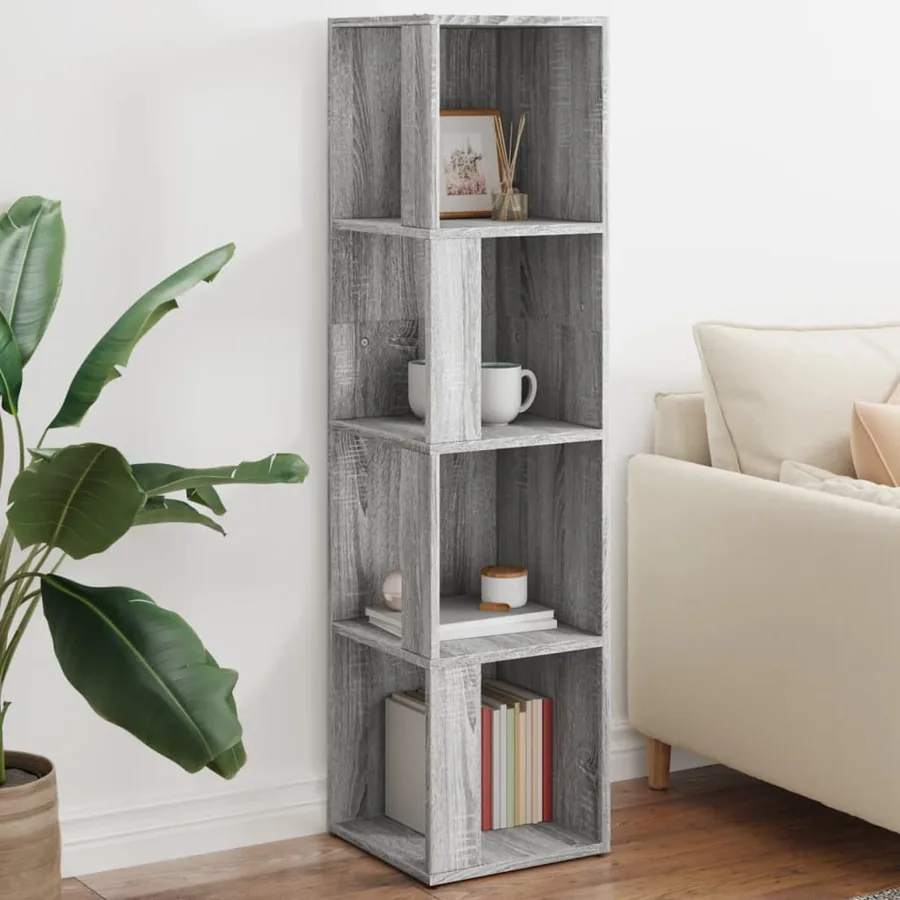 Armoire d'angle Sonoma gris 33x33x132 cm Bois d'ingénierie