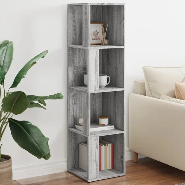 Armoire d'angle Sonoma gris 33x33x132 cm Bois d'ingénierie