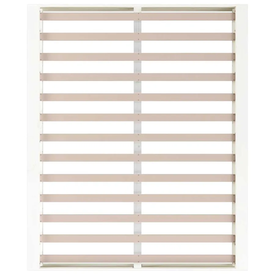 Cadre de lit sans matelas blanc 160x200 cm bois massif - 6