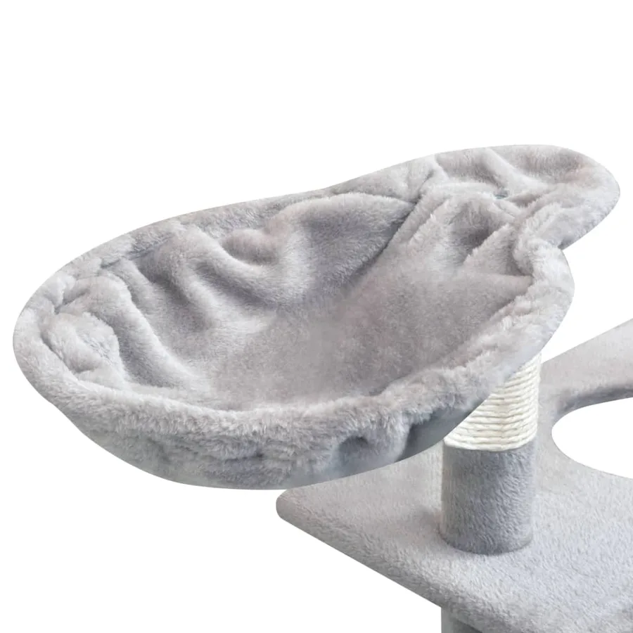 Arbre à chat avec griffoirs en sisal 150 cm Gris - 5