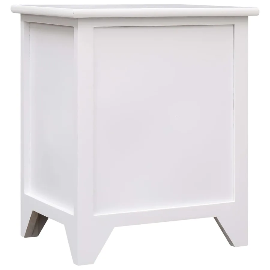 Table de chevet 2 pcs avec 2 tiroirs Blanc - 6