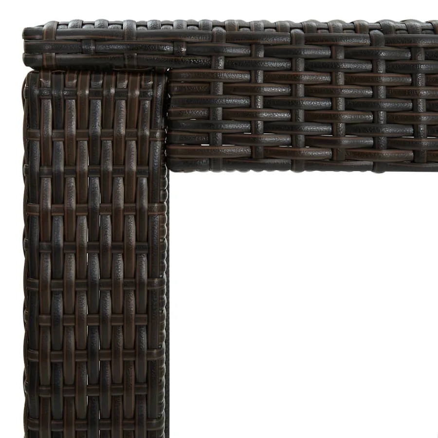 Ensemble de bar de jardin 3 pcs coussins Résine tressée Marron - 6