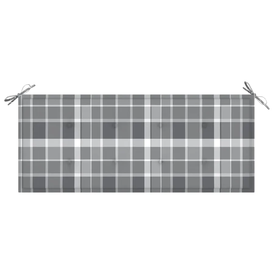 Banc de jardin 2 places avec coussin 120 cm Gris Eucalyptus - 6