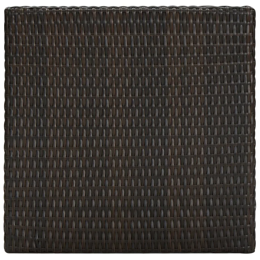 Ensemble de bar d'extérieur 5 pcs accoudoir Poly rotin Marron - 12