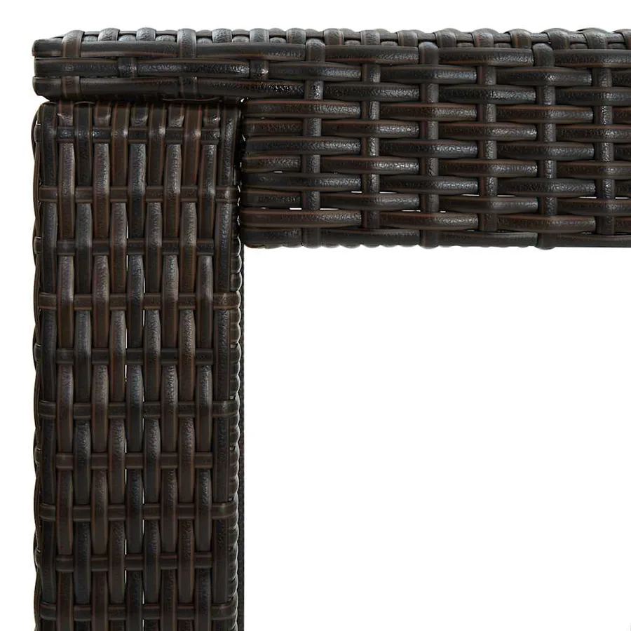 Ensemble de bar d'extérieur 5 pcs accoudoir Poly rotin Marron - 14