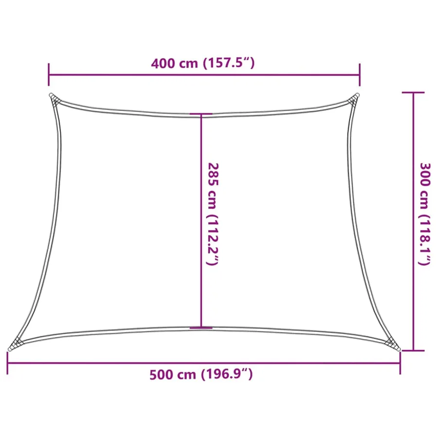 Voile d'ombrage 160 g/m² Blanc 4/5x3 m PEHD - 10