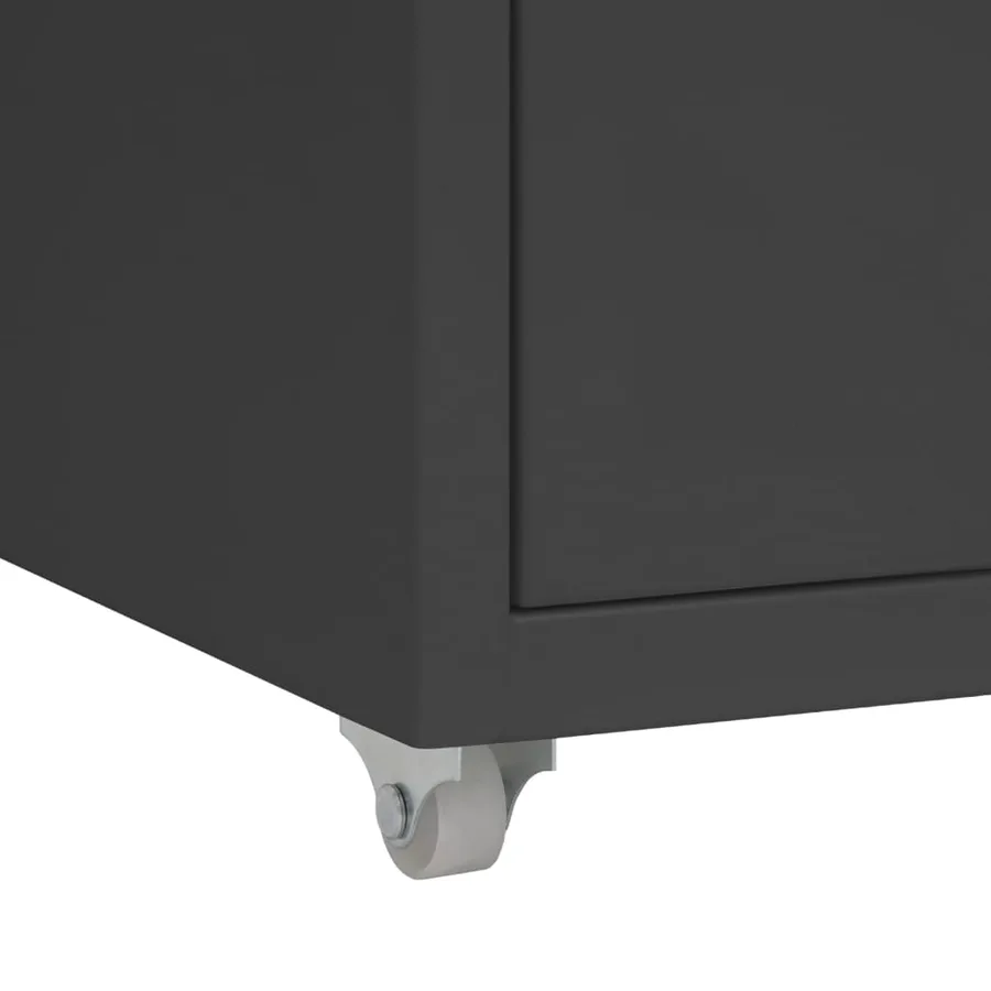 Classeur mobile Anthracite 28x41x69 cm Métal - 7