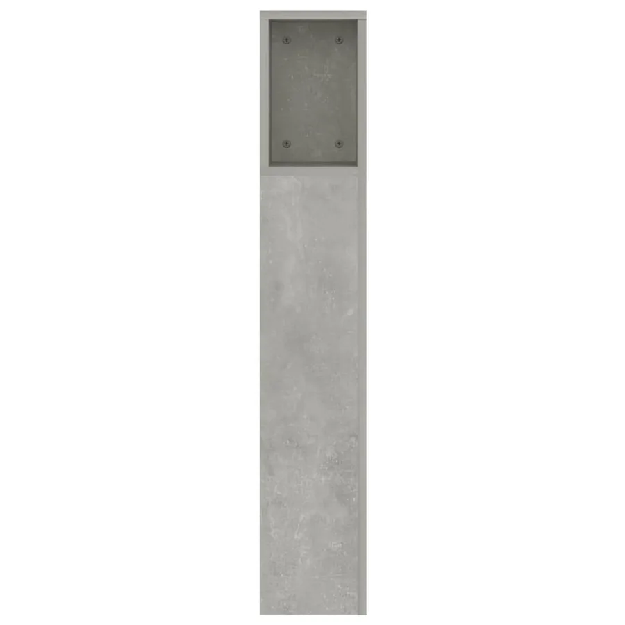 Armoire de tête de lit Gris béton 160x18,5x104,5 cm - 5