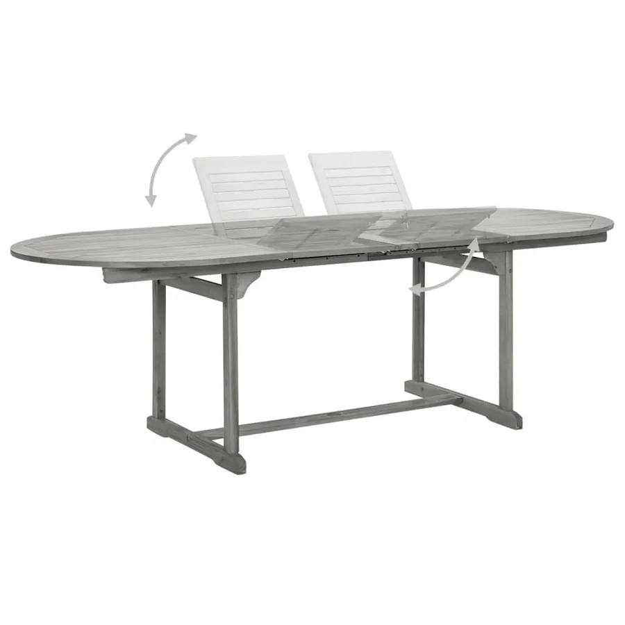 Ensemble à manger de jardin 7 pcs Bois d'acacia massif - 5