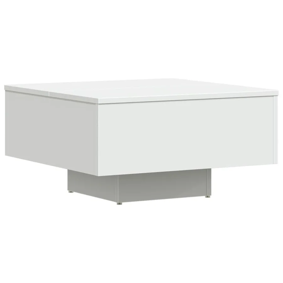 Table basse blanc 60x60x31,5 cm bois d'ingénierie - 2