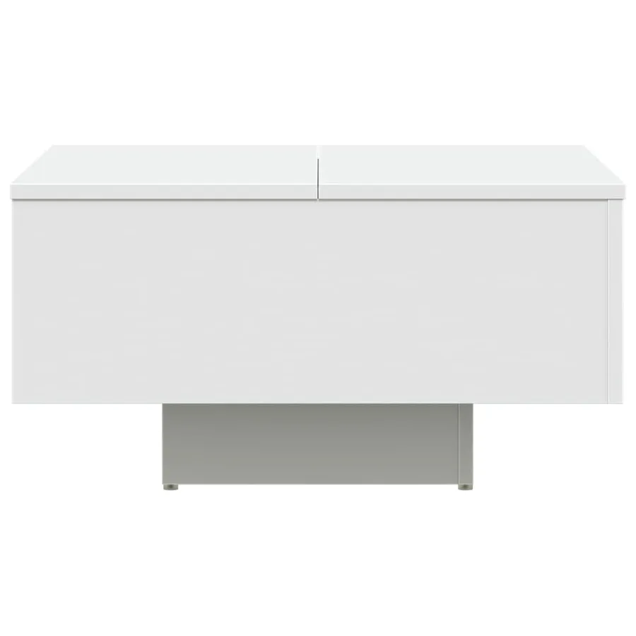 Table basse blanc 60x60x31,5 cm bois d'ingénierie - 6