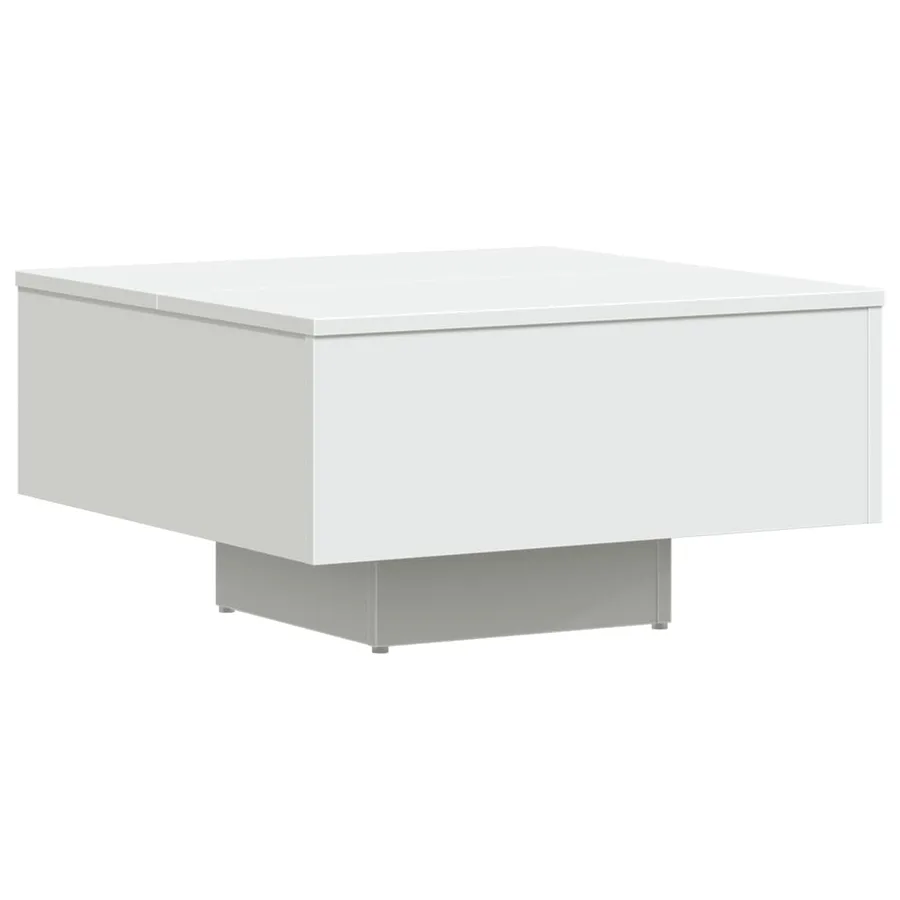 Table basse blanc 60x60x31,5 cm bois d'ingénierie - 7