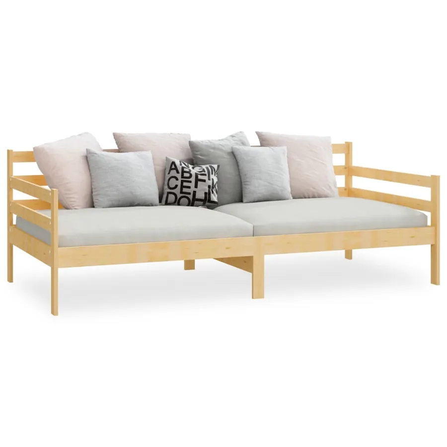 Lit de jour sans matelas bois de pin massif 90x200 cm - 4