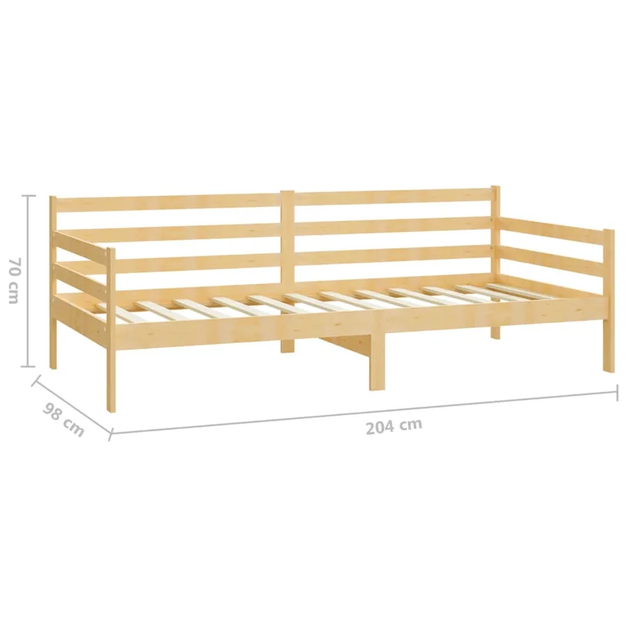 Lit de jour sans matelas bois de pin massif 90x200 cm - 8