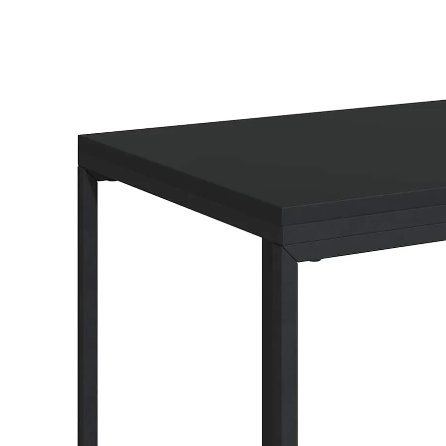 Table d'appoint avec roues Noir 40x30x63,5 cm Bois d'ingénierie - 7