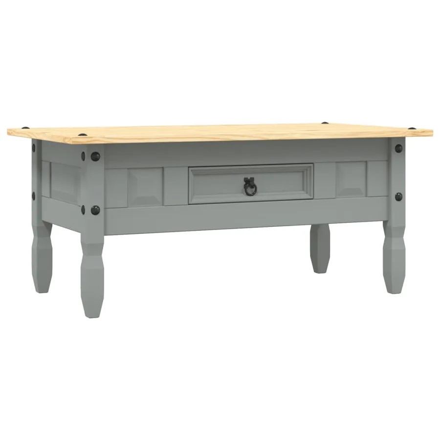 Table basse Pin mexicain Gamme Corona Gris 100x55x44 cm - 2