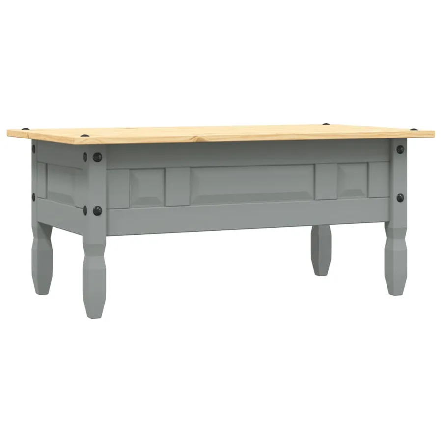 Table basse Pin mexicain Gamme Corona Gris 100x55x44 cm - 6