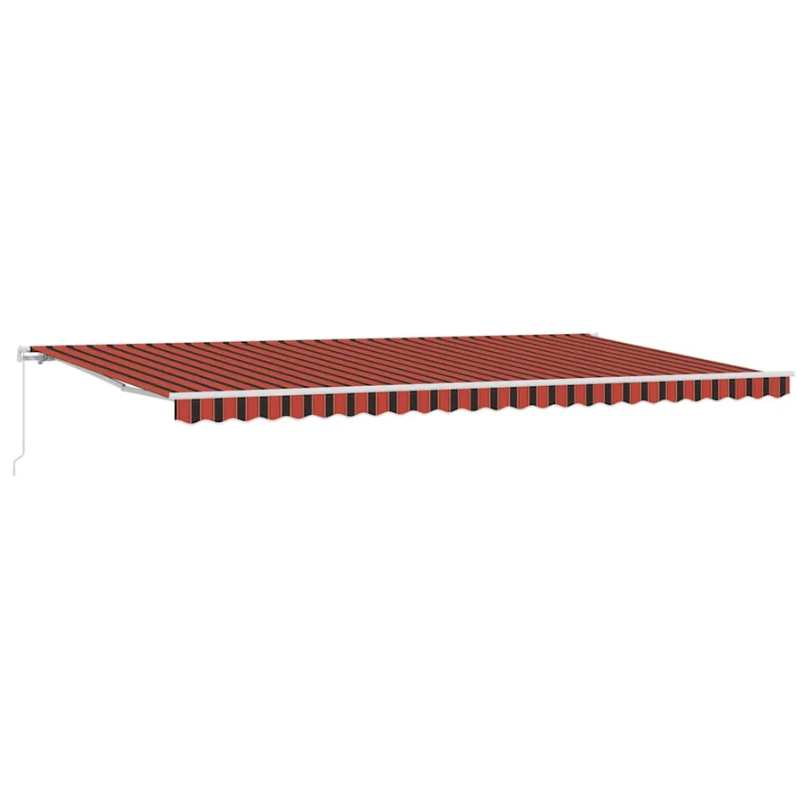 Auvent Rétractable Orange et marron 600 × 300 cm - 2