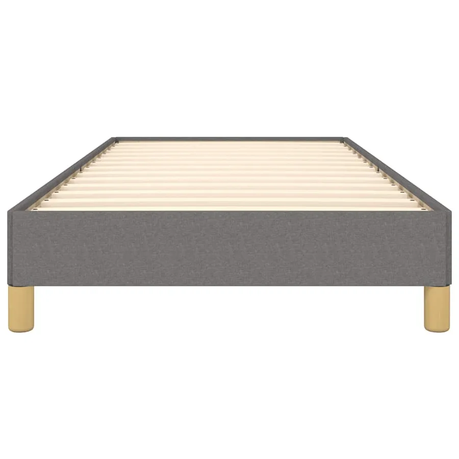 Cadre de lit sans matelas gris foncé 80x200 cm tissu - 5