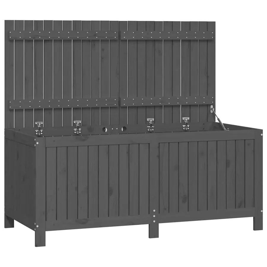 Boîte de rangement de jardin Gris 147x68x64 cm Bois de pin - 2