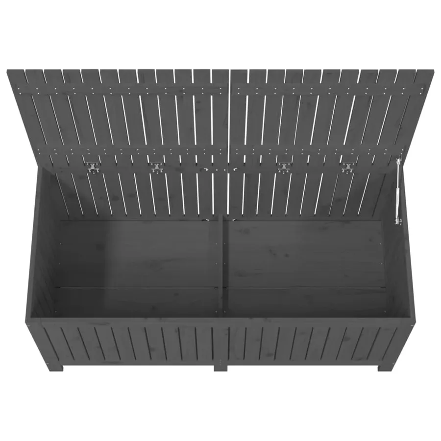 Boîte de rangement de jardin Gris 147x68x64 cm Bois de pin - 8